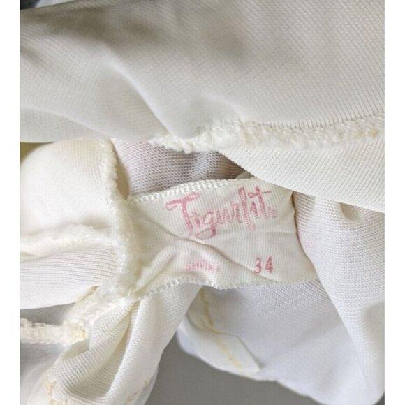 VINTAGE WOMEN'S IVORY WHITE DRESS SLIP - FIGURFIT - SIZE 34 - Picture 9 of 9
